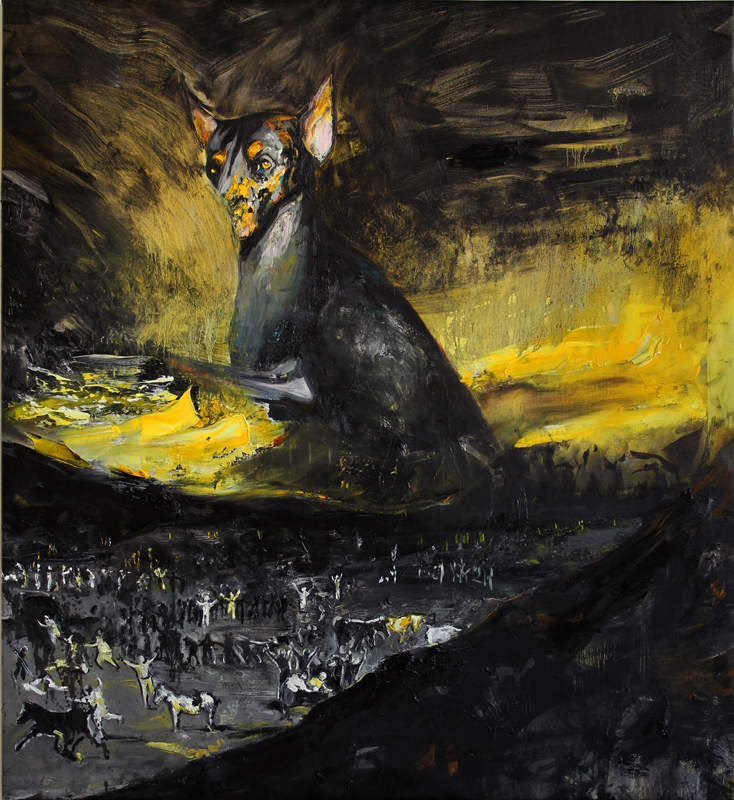 The dog, 128 x 116 cm, oil on canvas, 2013